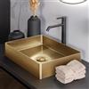 neoro n40 lavabo da appoggio La: 55 A: 12 P: 35 cm, BN0736BG, n40 oro spazzolato [Lavabi > Lavabi da Appoggio]
