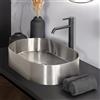 neoro n40 lavabo da appoggio La: 55 A: 11,5 P: 35 cm, BN0737BS, n40 acciaio inox spazzolato [Lavabi > Lavabi da Appoggio]