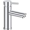 Figarge rge Rubinetto per lavabo, rubinetto, in acciaio inox, con tubi standard DE, miscelatore monocomando, per acqua calda e fredda (spazzolata)