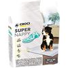 Croci Super Nappy NonSlip - Tappetini igienici per cani 54x57 cm/10 pz - Traverse Cani e Animali Domestici antiscivolo, per Pipi Cane e Gatto, Ultra Assorbenti Usa e Getta, Antistrappo e Antiodore