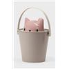 United Pets Crick Secchiello Porta Crocchette Gatto| Contenitore per alimenti secchi per animali domestici con coperchio e paletta | Capienza: 2 kg | Rosa | Made in Italy |Designer: Stefano Giovannoni