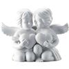 Rosenthal Coppia di angeli con cuore, bianco opaco, 5 cm