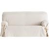 Eysa Bianca - Copridivano con fiocchi in cotone, Beige (Ecru) 2 posti, 140 - 180 cm