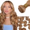 Elailite Extension Matassa Capelli Veri Tessitura Brazilian Bundle Human Hair Ricci Ondulati Fascia Unica 100g 35cm #27 Biondo Scuro