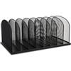 Safco - 3253BL Organizer da scrivania traforato Onyx con 8 scomparti verticali