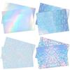 GZDAOXIA 8 fogli di carta olografica, A4 carta trasparente,Holographic Sheet, per album di ritagli, foto, album,4 modelli(Punto,Stella,arcobaleno,frammenti)