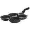 Estink Hakeetaa 4 Fori Uova Padella Crepe Pancake frittata Uova Stampo per Hamburger Antiaderente Macchina per la Colazione utensile da Cucina
