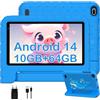 Biegedy Tablet per Bambini 7 Pollici, Tablet Android 14, 10GB RAM+64GB ROM(512Go TF), Octa-Core, Kids Software Pre-Installed, Wifi 6,Tablet PC con Custodia Protettiva per Tablet Antiurto - Blu