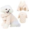 Kunyeah Caldo cappotto per cani con sciarpa per animali domestici in cotone per il tempo freddo vestiti spessi per cuccioli inverno autunno giacca da neve per animali domestici (Beige, XXL)