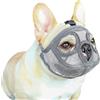 HKSICHENGKEJIUK Museruola per cani a muso corto regolabile in rete per bulldog traspirante copertura per la bocca del cane bulldog francese inglese pechinese shih tzu carlino per mordere abbaiare masticare
