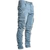 Kobilee Jeans Uomo Skinny Regular Taglie Forti Vita Bassa Pantaloni Jeans Felpati Casual Larghi Jeans Stretch Slim Fit Baggy Jeans Invernali Elasticizzati Jeans Strappati Hip Hop Y2K