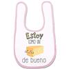 Supermolon 00990 - Estoy como un Formaggio de Bueno Bavaglino per bebè, con velcro, rosa pastello, unisex