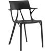 Kartell - Poltrona A. I - Nero - Tecnopolimero termoplastico riciclato - Designer Philippe Starck