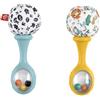 Fisher-Price - Maracas, set di 2 maracas sonaglino con motivi ad alto contrasto e suoni divertenti per un gioco sensoriale e coinvolgente, giocattolo per bambini, 3+ mesi, HMF34