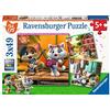 Ravensburger - Puzzle 44 Gatti, Collezione 3x49, 3 Puzzle da 49 Pezzi, Età Raccomandata 5+ Anni