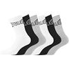 EVERLAST Calzini Uomo sportivo morbido, set di 6 Calze Uomo Lunghe, vestibilità perfetta e Traspirante, Nero, Bianchi, Taglie 43/46