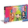 Clementoni- Puzzle Rainbow High 104pzs Brilliant Supercolor High-104 Pezzi-Made in Italy, Bambini 6 Anni, Cartoni Animati, Brillantini, Multicolore, Medium, 20342