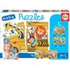 Educa - Baby Puzzles. Il Bus degli Animali. Puzzle Composto di 5 Mini Puzzle progressivi. A Partire di 24 Mesi. (17575)