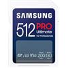 Samsung Memorie PRO Ultimate Scheda SD per Fotografia da 512GB, UHS-I U3, Fino a 200 MB/S (MB-SY512S/WW)