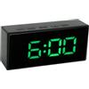 Pssopp Accanto All'Orologio Elettronico Sveglia Digitale a Specchio a LED, Design Elegante, Due modalità di Visualizzazione, Display a LED Multifunzione, Orologio a LED Digitale, (Verde)