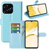 JIUNINE Cover per Realme C53 / Realme C51 / Realme Note 50, Custodia Portafoglio Libro in Pelle Sintetica Antiurto Cover Flip Case con [Carta Fessura] [Supporto Stand] [Fibbia Magnetica], Blu