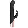 Rosy Gold Rabbit Vibrator with Thrusting Function Black