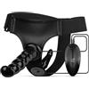 Easytoys Fetish Collection Vibrating Strap-On Set Black
