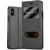 Cadorabo Custodia Libro per Apple iPhone X/XS in NERO COMETA - con Funzione Stand e Chiusura Magnetica - Portafoglio Cover Case Wallet Book Etui Protezione