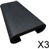 3X Cuscino per sedia a forma di U Dragon Boat in schiuma EVA antiscivolo nero