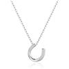 Philip Jones Collana in argento Sterling a forma di ferro di cavallo creata con cristalli Zircondia®, Cristallo, Cristallo Zircondia®