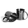 ECHTWERK Set di 2 bicchieri in rame infrangibili in acciaio inossidabile - Ideali per gin, vodka, birra e bevande fredde - Confezione regalo - Edizione nera - 1000 ml