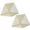 Beihaoer 2 pcs Portariviste, porta giornali, da scrivania, in ferro, multifunzione, a triangolo, per la casa, l'ufficio, le librerie (oro)