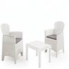 MAURY'S IL NUMERO UNO DEL RISPARMIO MAURY'S Salotto da Giardino Akita 3pz Antracite con Cuscini . (BIANCO)