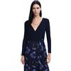 Desigual Abito da Donna a Maniche Lunghe NAN, Blu