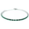 LR Wonder Collana Tennis Acciaio Cristalli Smeraldo, 1 Pezzo