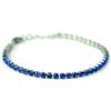 LR Wonder Collana Tennis Acciaio Cristalli Zaffiro, 1 Pezzo