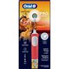 Oral-B Pro Kids Re Leone Spazzolino Elettrico per Bambini dai 3 Anni in su + 1 Testina di Ricambio + 4 Adesivi