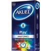 Akuel Play Profilattico in Lattice Anatomico, 8 preservativi