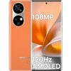 Ulefone Note 17 Pro Telefono Cellulare con Schermo Curvo AMOLED 120 Hz, Fotocamera 108MP FHD+ da 6,78 Pollici, 24GB+256GB Helio G99 Smartphone, 5050 mAh/33W/OTG/NFC/Android 13 Cellulari Arancione