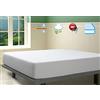 Savel - Proteggi Materasso Antiacaro Impermeabile e Traspirante | Antiallergico| Trattamento Antibatterico Sanitized. Tessuto a Maglia 100% Cotone. Coprimaterasso Una Piazza e Mezza (120x190/200cm)