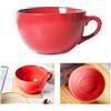 IGTOPS Tazza da caffè grande, 700 ml, grande ciotola con manico, ciotola per cereali con manico, tazza da caffè XXL, in ceramica, colore rosso