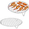 tintoke Griglia Rotonda in Acciaio Inox,1.8mm Griglia Rotonda,Griglia di Raffreddamento Multifunzionale,Rete per Barbecue Rotonda,Griglia per Barbecue con Gambe,Adatto per Esterno, Campeggio, Giardino.