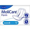 Molicare Forma 6 gocce, per incontinenza media: alta sicurezza, protezione extra contro le perdite e discrezione per donne e uomini, da utilizzare con pantaloni fissi MoliCare Premium, 32 pezzi