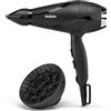 BaByliss Asciugacapelli Made in Italy Shine PRO Motore AC Phon Capelli Professionale 2200W, Funzione ionica anti-crespo, 2 accessori inclusi: diffusore e concentratore ultra-sottile, Nero, 6713DE