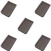 Siepificius Fermasoldi magnetico per banconote, con morsetto per banconote, nero, 60 x 41 x 8 mm, Set da 5 (caffè 60 x 41 x 8 mm), 60x41x8mm, come descrizione