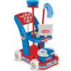 Generico Carrello delle Pulizie Giocattolo per Bambini - Trolley Pulizie Cleaning Lusso con Secchio Strizzatore, Scopa, Mocio, Paletta, Spugna - MADE IN ITALY (BLU)