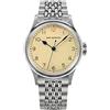 Generic San Martin SN0105-NB Vintage Pilot Uomo Orologi NH35 Semplice Giallo Chiaro Acciaio Inossidabile Automatico Orologio Da Polso, con logo, Meccanico