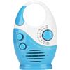 Sarini Dab/Dab+ Radio da Doccia Impermeabile, Radio AM FM Portatile con Design a Gancio, Altoparlante Incorporato, Adatta per Bagno, Cucina, Esterno