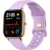 Tobfit Cinturino per Amazfit GTS 2 Mini/GTS 4 Mini/GTS 2/GTS, Cinturino in Silicone Morbido Cinturino per Amazfit Bip 3/Bip U/Bip Lite/Bip S/Bip/Amazfit GTS 4/GTS 3/GTS 2e/GTR 42mm (Viola)