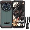 DOOGEE Fire 6 Power Rugged Smartphone, 20GB+256GB/TF 2TB Telefono Indistruttibile, 6.6 15500mAh/33W Octa-Core Cellulare indistruttibile, OTG Ricarica inversa da 18W, 50MP/IP68/Dual SIM/NFC/Face ID